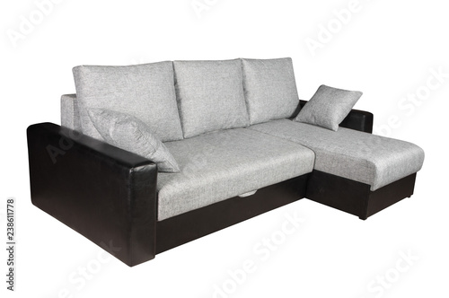 White sofa furniture isolated on white background