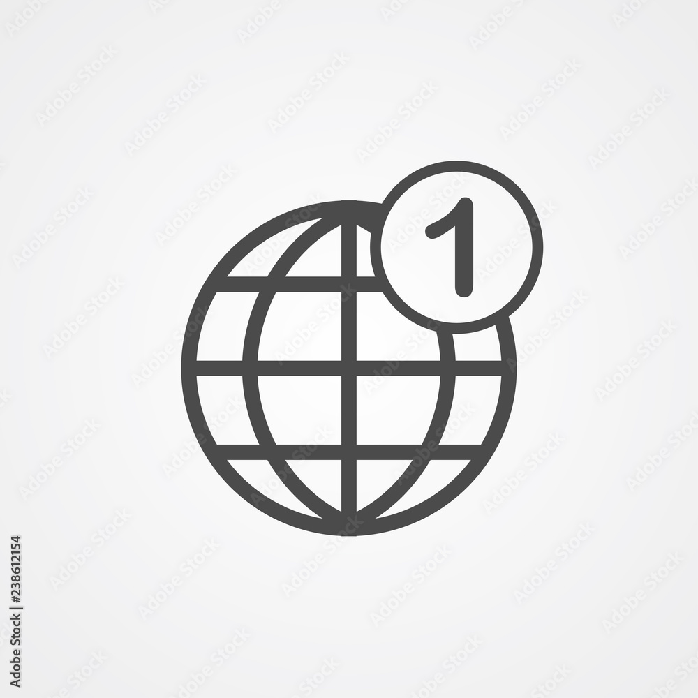 Globe vector icon sign symbol Globe vector icon sign symbol