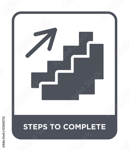 steps to complete icon vector