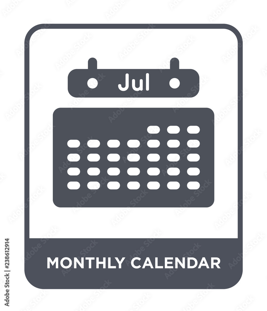 monthly calendar icon vector monthly calendar icon vector