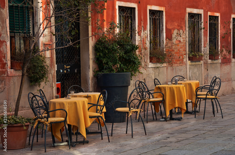 Outdoor cafe in the old town