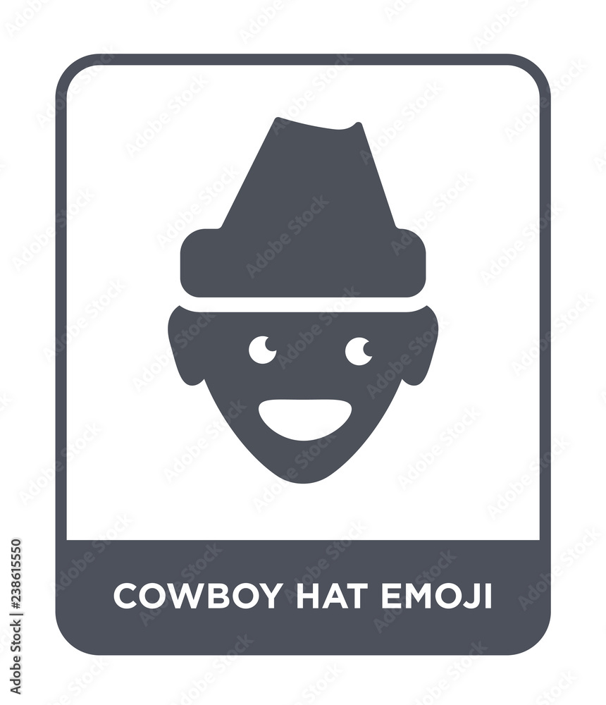 cowboy hat emoji icon vector