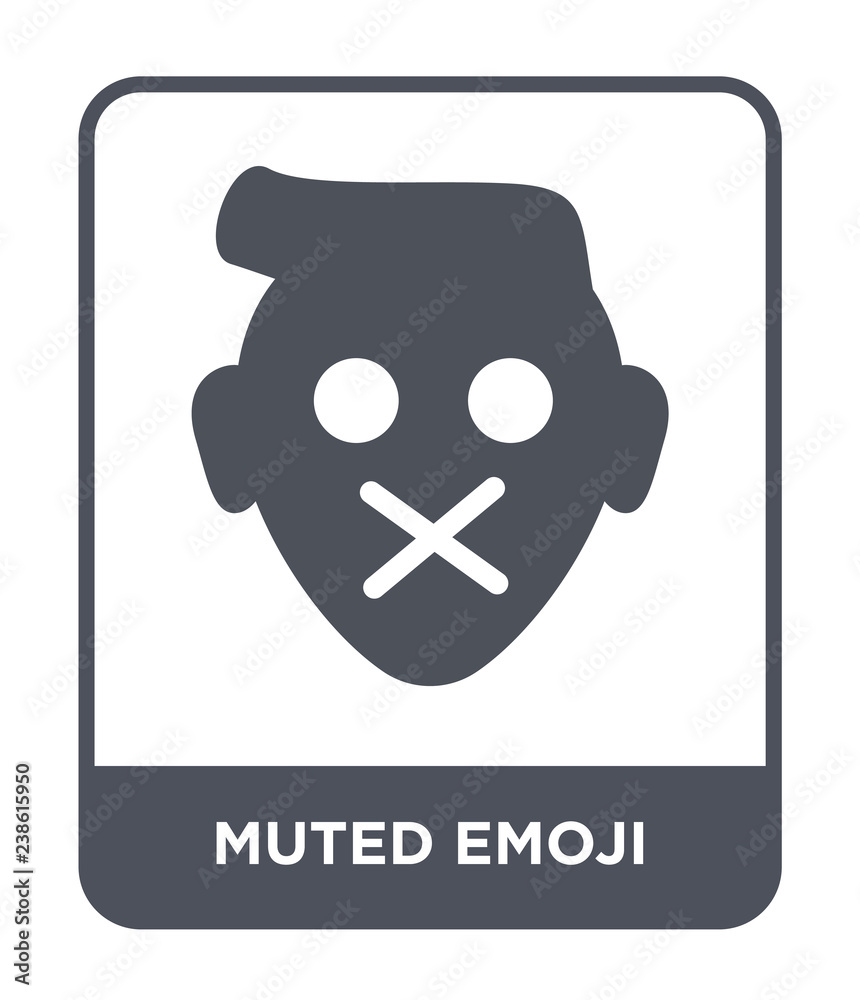 muted emoji icon vector muted emoji icon vector