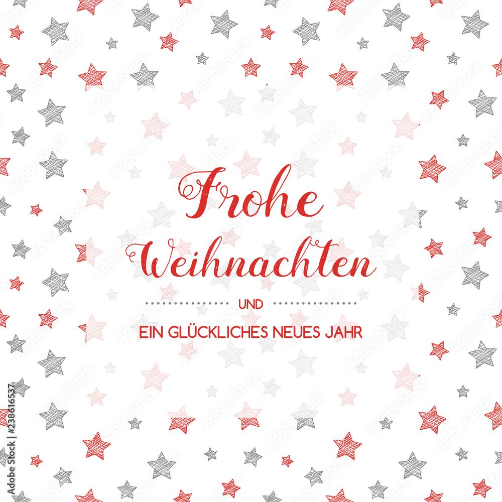 Frohe Weihnachten - translated from german to as Merry Christmas. Vector.