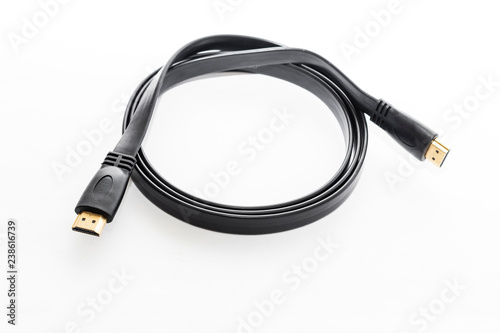 HDMI cable with white background