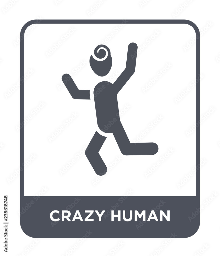 crazy human icon vector crazy human icon vector