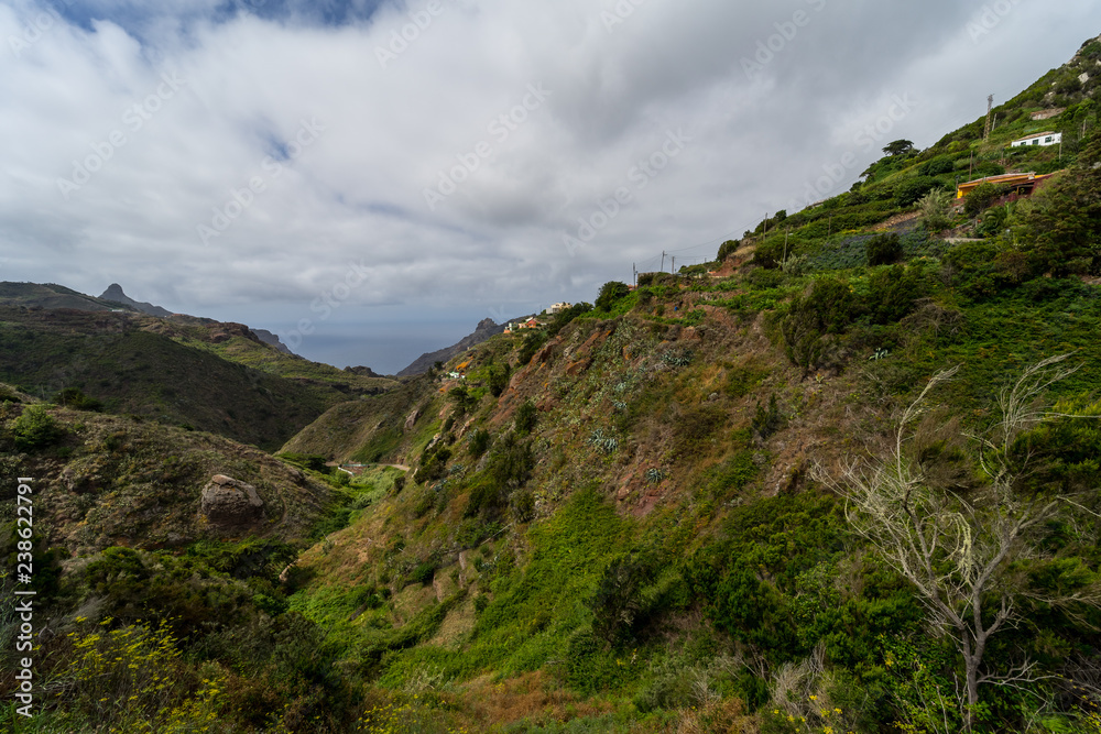 View of the Macizo de Anaga mountain range. Tenerife. Canary Islands. Spain.