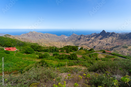 View of the Macizo de Anaga mountain range. Tenerife. Canary Islands. Spain.