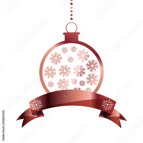 decorative christmas ball hanging ribbon