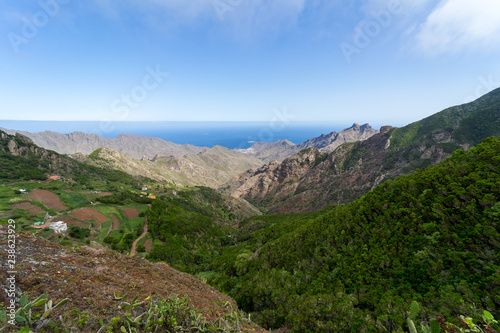 View of the Macizo de Anaga mountain range. Tenerife. Canary Islands. Spain.