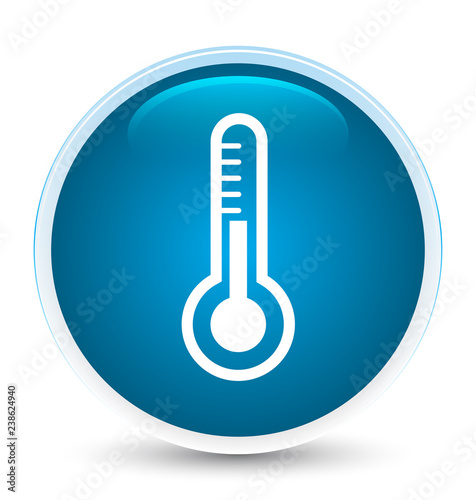 Thermometer icon special prime blue round button