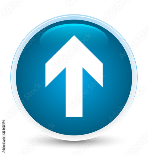 Upload arrow icon special prime blue round button