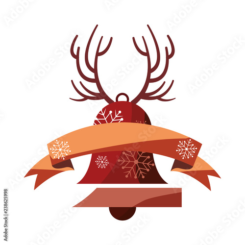 christmas bell horns ribbon decoration