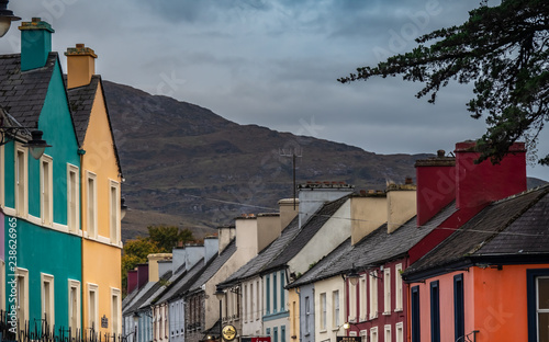 Fototapeta Naklejka Na Ścianę i Meble -  The charming small town of Kenmare (the little nest), on the ring of kerry and the ring of Beara, in the south of County Kerry, Ireland.