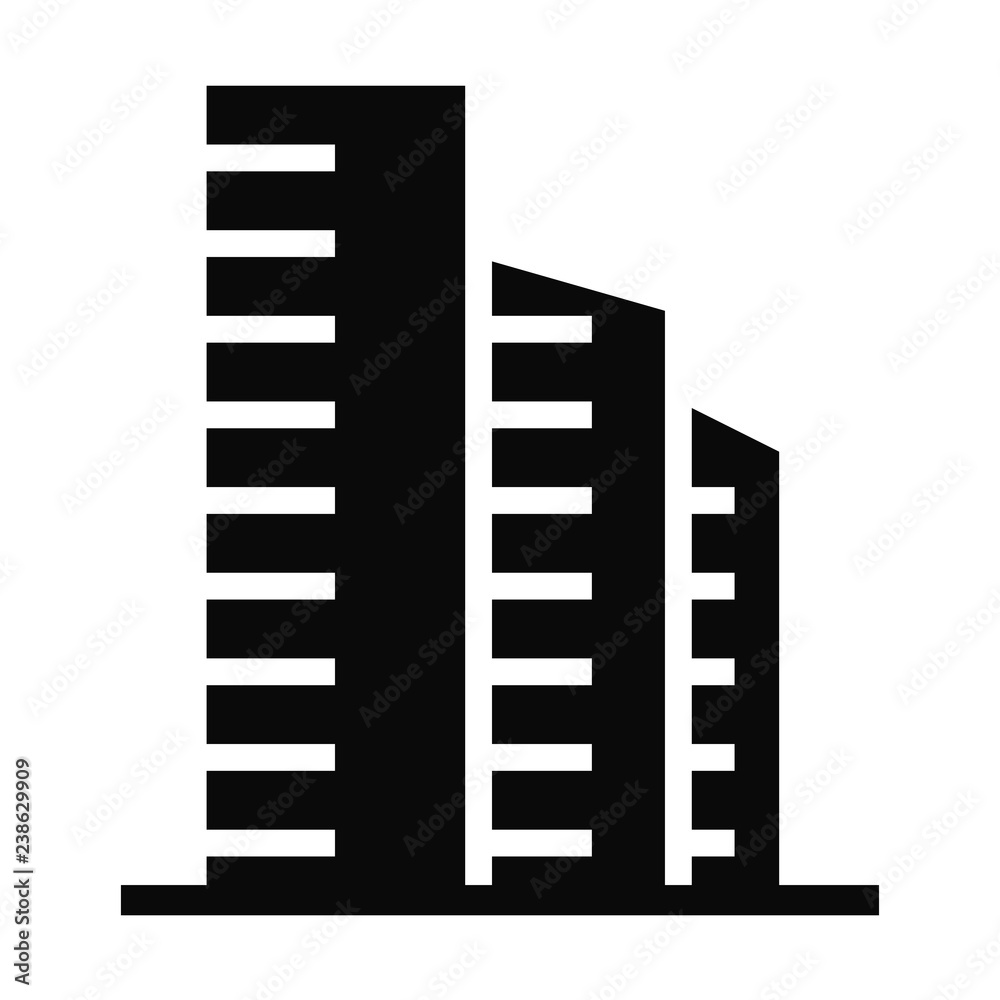 Buildings icon vector