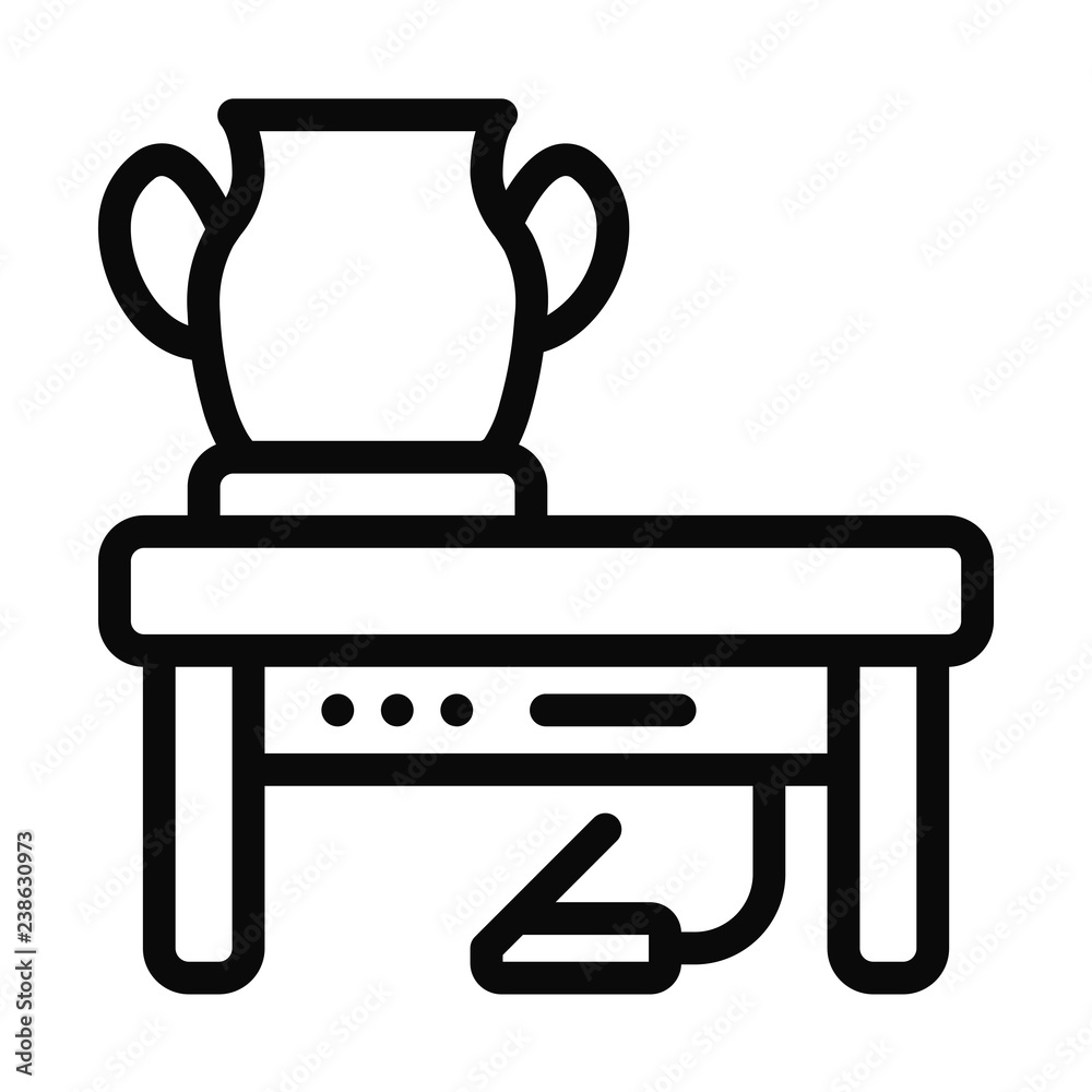 Outline Potter vector icon isolated on white background. Linear symbol for mobile app and web design. Outline Potter vector icon isolated on white background. Linear symbol for mobile app and web design.