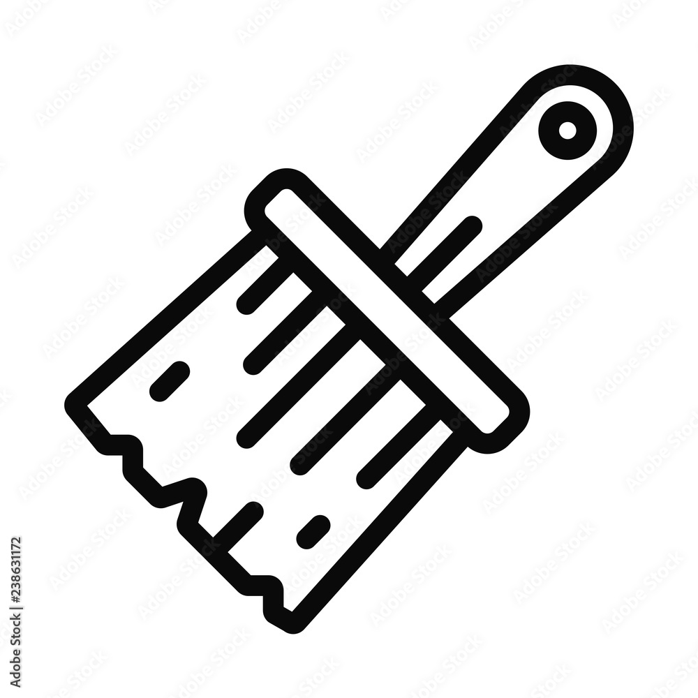 Outline Paint brush icon isolated on white background. Modern, simple vector sign for mobile app and web design. Outline Paint brush icon isolated on white background. Modern, simple vector sign for mobile app and web design.