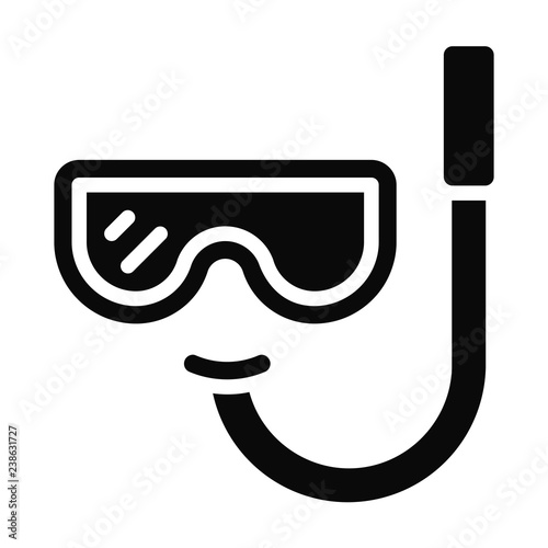 Filled Scuba icon vector isolated on white background. Modern symbol in trendy flat style for mobile app and web design.