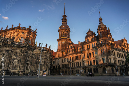 Dresden Cathedral and Castle  Saxony  Germany 