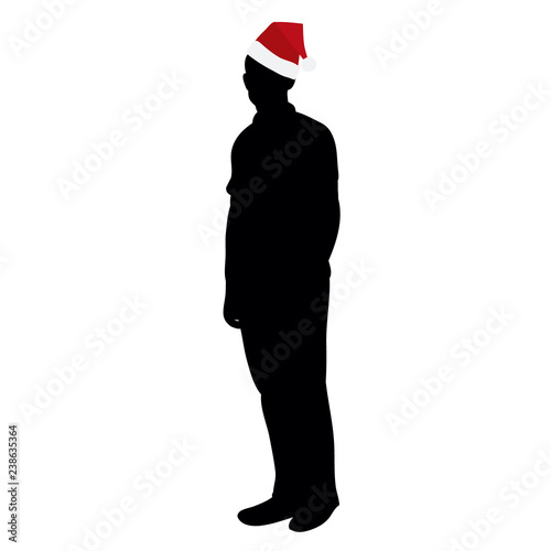 silhouette man new year, christmas