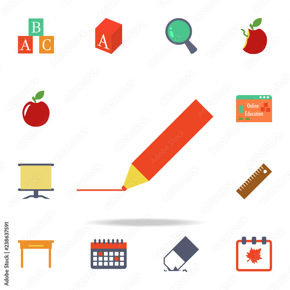 pencil colored icon. Detailed set of colored education icons. Premium graphic design. One of the collection icons for websites, web design, mobile app