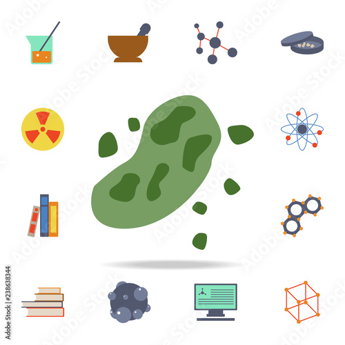 colored bacterium icon. Detailed set of colored science icons. Premium graphic design. One of the collection icons for websites, web design, mobile app