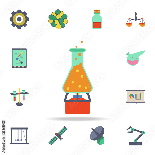 colored heating of chemical fluid icon. Detailed set of colored science icons. Premium graphic design. One of the collection icons for websites, web design, mobile app
