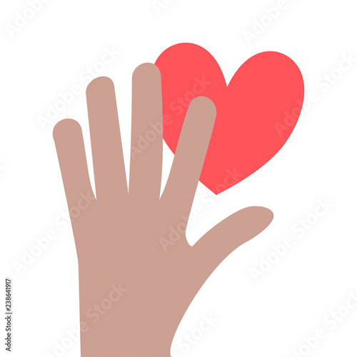 Hand with heart sign