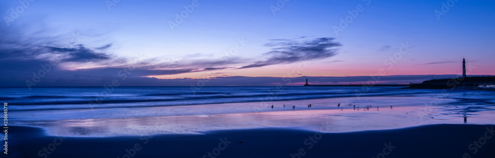 Seaburn beach Winter sunrise sunderland uk