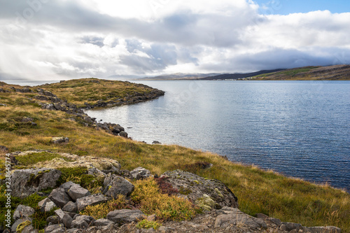 West fjords beautiful scenic landscape on the sea, Iceland