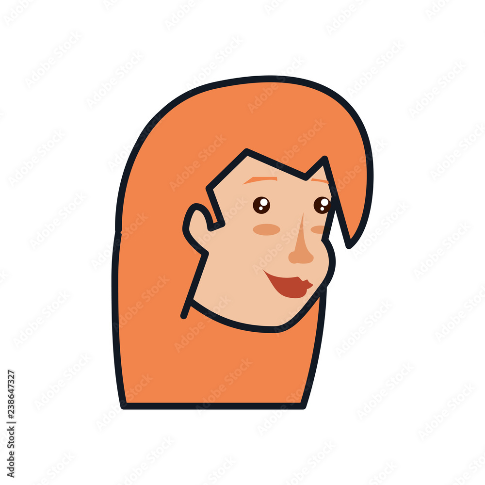 head of woman avatar character