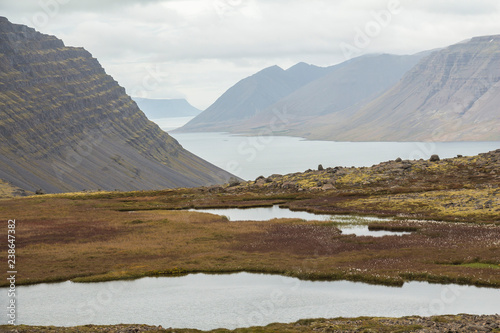 Panoramic west fjords landscape  Iceland