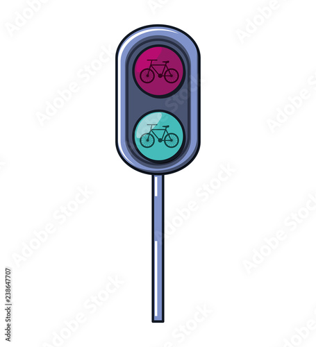 traffic light bicycle isolated icon