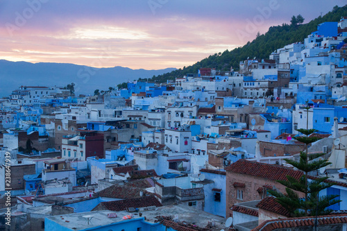 Africa, North Africa, Chefchaouen, “The Blue City”, situated in the heart of Morocco's Rif Mountains and located in northeastern Morocco near the Mediterranean Sea. © emily_m_wilson