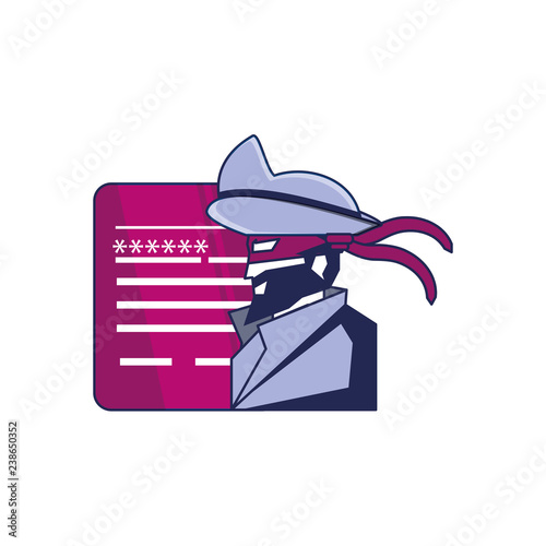 cybernetic pirate and document with password