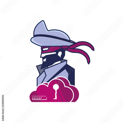 cybernetic pirate with cloud computing