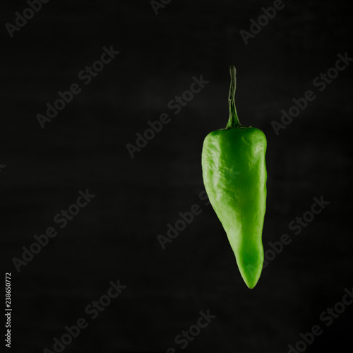 Green chilli background with copy space (ID: 238650772)