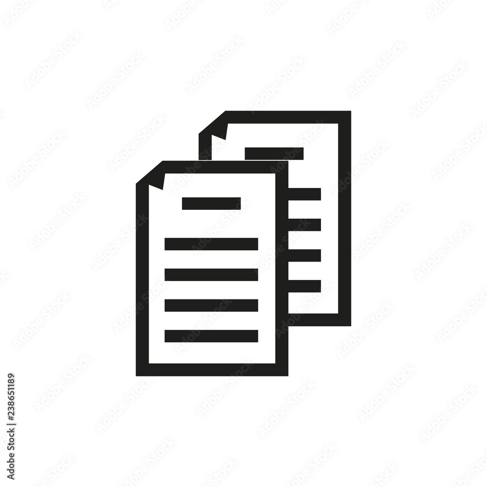 paper documents isolated icon paper documents isolated icon