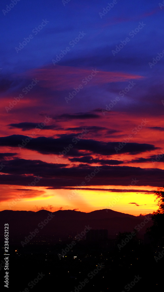 Twilight sunrise view as background