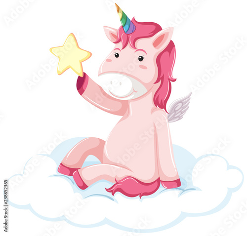 Pretty pink unicorn concept