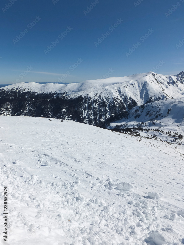 Amazing Winter view from Todorka peak, Pirin Mountain, Bulgaria