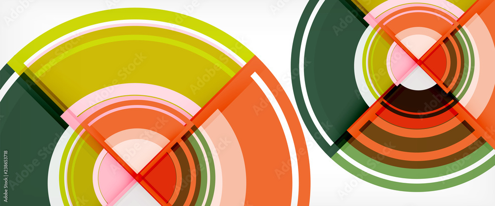 Obraz premium Multicolored round shapes abstract background