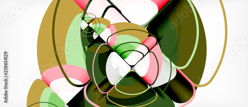 Circles and triangles design abstract background