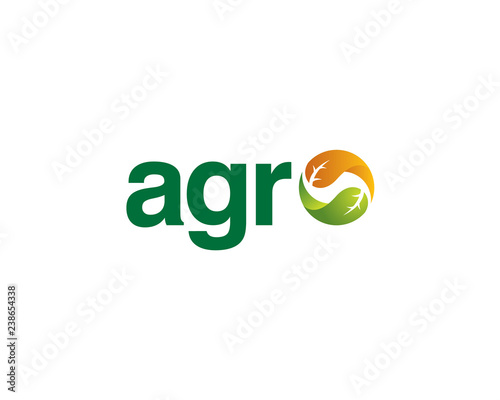 wordmark agro with balanced leaves
