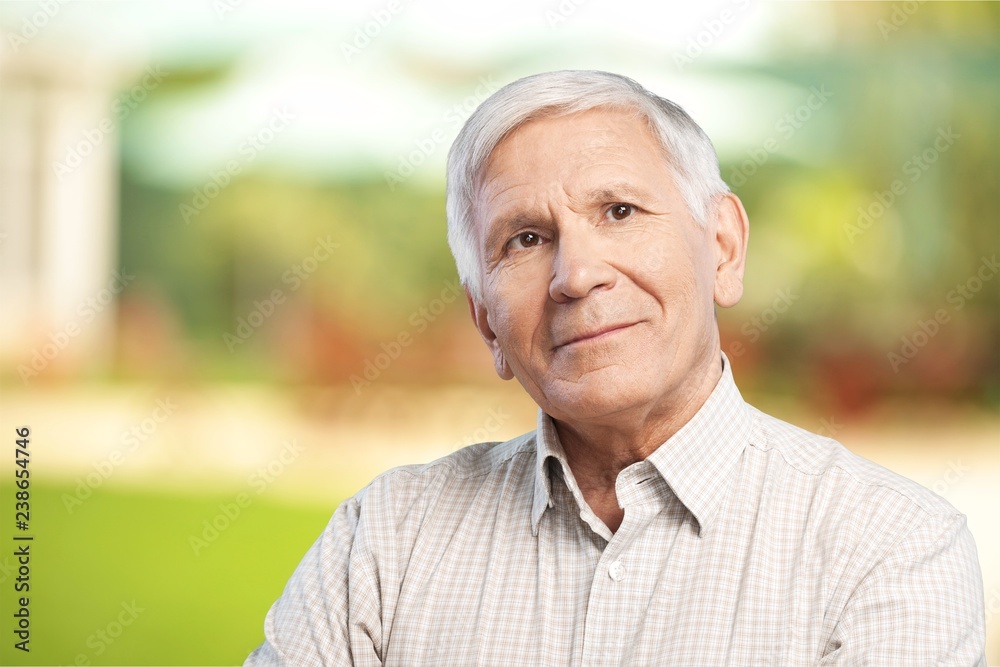 Thoughtful senior man at home Thoughtful senior man at home