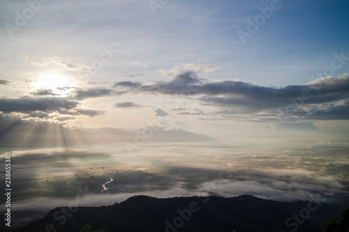 The sky in the morning sun