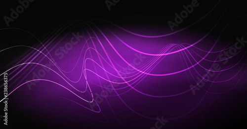 Neon lines wave background. Abstract composition