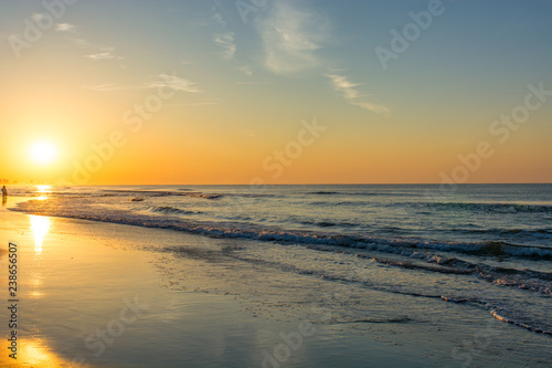 The waves on the Atlantic ocean in Myrtle Beach South Carolina