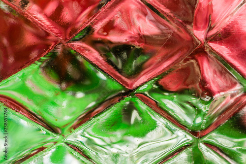 Closeup of Surface of Glass Bottle