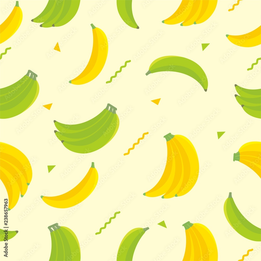 Seamless pattern with banana vector Seamless pattern with banana vector